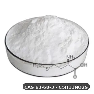 Metionina Aminokwas Chemiczny 1000 G Do Zastosowań — CAS 63-68-3 — C5H11NO2S — odczynnik chemiczny